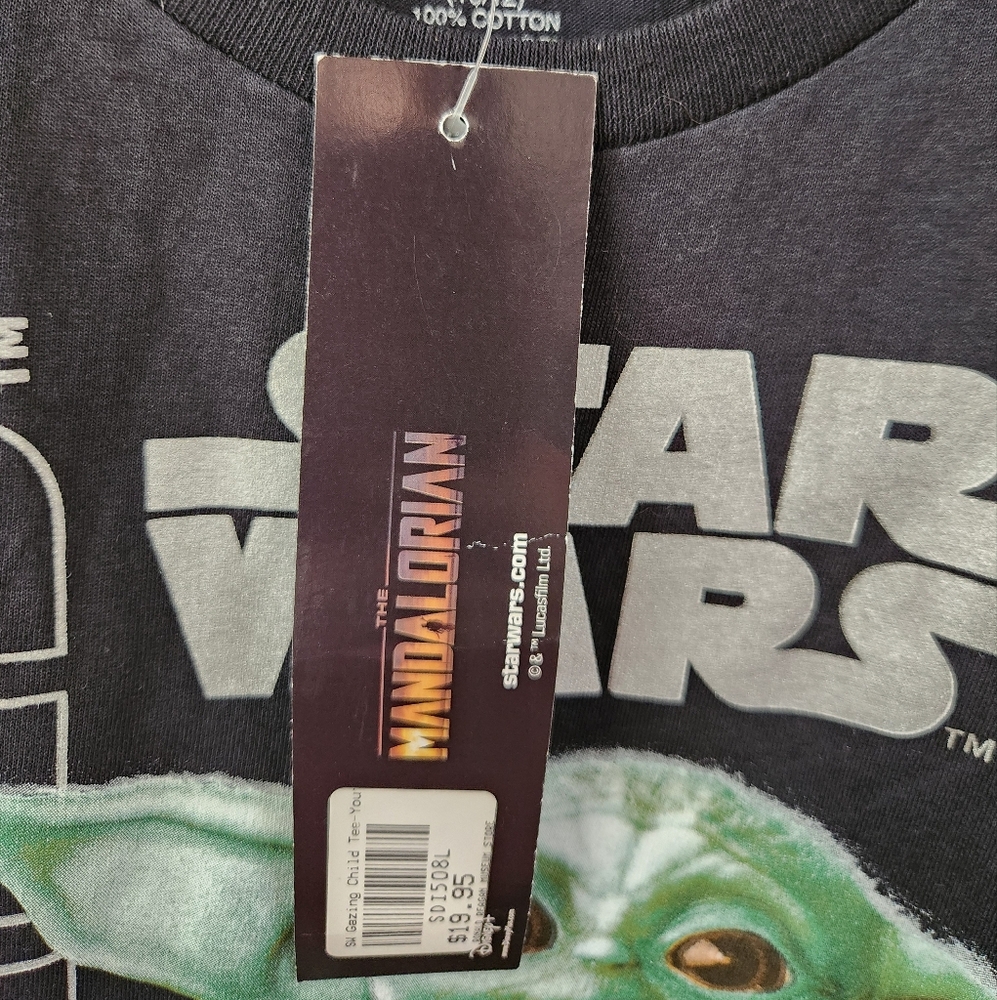 Star Wars Boy's The Child Black T-Shirt Large 10/12 NWT - Picture 5 of 6